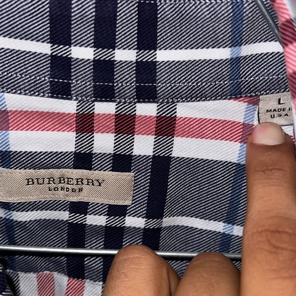 Burberry Long Sleeve Button Up Shirt Large - Picture 2 of 5